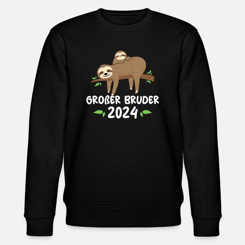 Großer Bruder 2024 - Stanley/Stella Unisex Bio-Sweatshirt CHANGER  - Schwarz