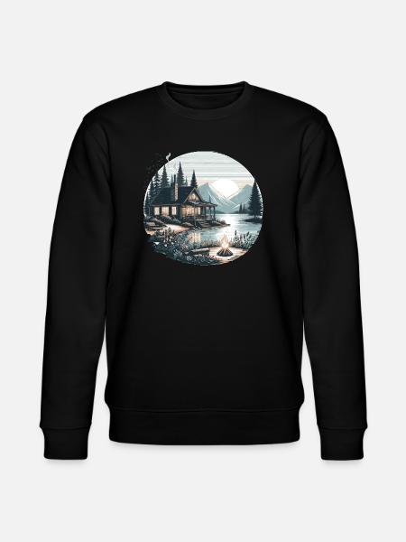 Sunset Cabin - Stanley/Stella CHANGER Unisex Organic Sweatshirt - black