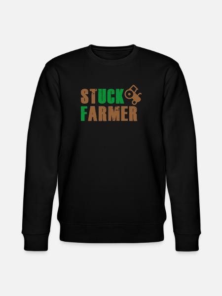 STUCK FARMER BROWN GREEN - Stanley/Stella CHANGER Unisex Organic Sweatshirt - black