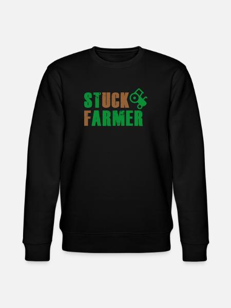 STUCK FARMER GREEN BROWN - Stanley/Stella CHANGER Unisex Organic Sweatshirt - black