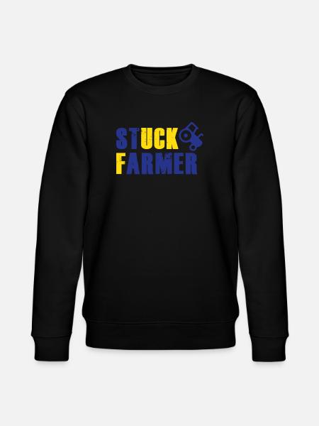 STUCK FARMER BLUE YELLOW - Stanley/Stella CHANGER Unisex Organic Sweatshirt - black