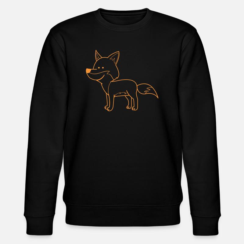 Fox Comic - Stanley/Stella CHANGER Unisex Organic Sweatshirt - black