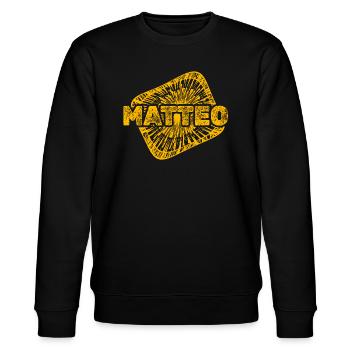 Sternenstaub Matteo - Stanley/Stella Unisex Bio-Sweatshirt CHANGER  - Schwarz - Vorne - Nik (191cm) & Marisol (170cm)