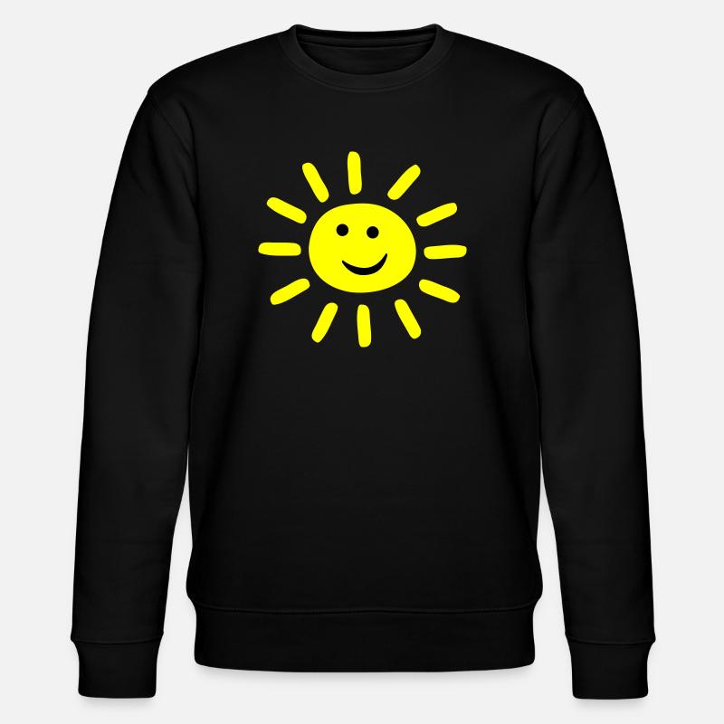 Smiley Summer Sun - Stanley/Stella CHANGER Unisex Organic Sweatshirt - black