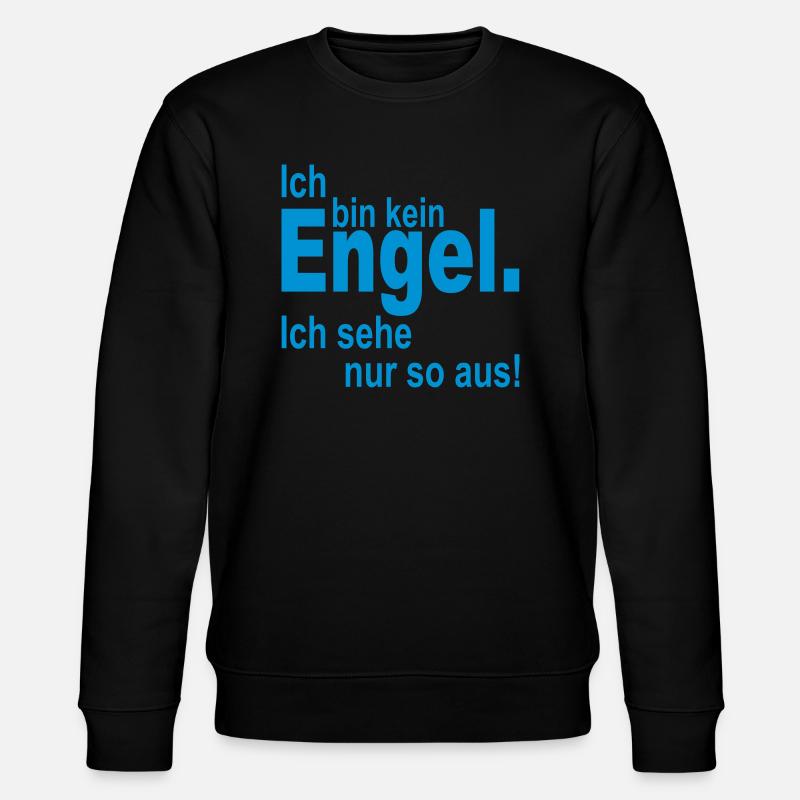 ich bin kein engel - Stanley/Stella Unisex Bio-Sweatshirt CHANGER  - Schwarz