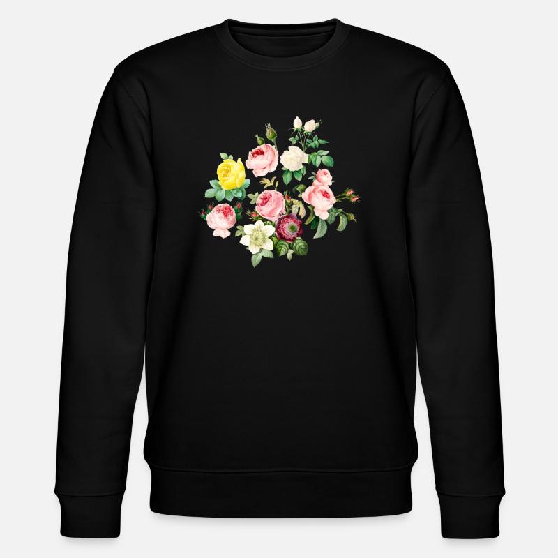 Fleurs - Sweat bio CHANGER Stanley/Stella Unisexe - noir