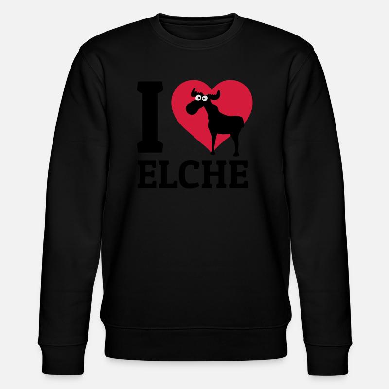 I love Elche - Stanley/Stella Unisex Bio-Sweatshirt CHANGER  - Schwarz