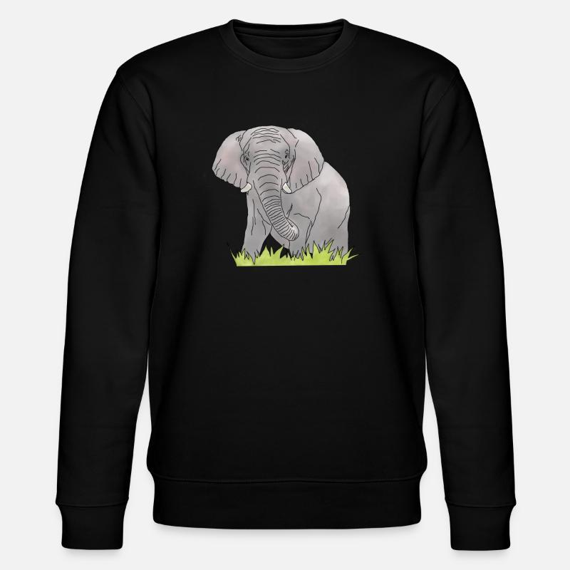 Éléphant - Sweat bio CHANGER Stanley/Stella Unisexe - noir