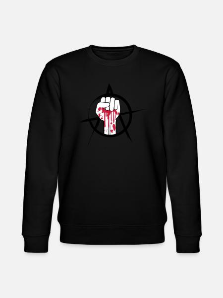 Bloody fist logo - Stanley/Stella CHANGER Unisex Organic Sweatshirt - black