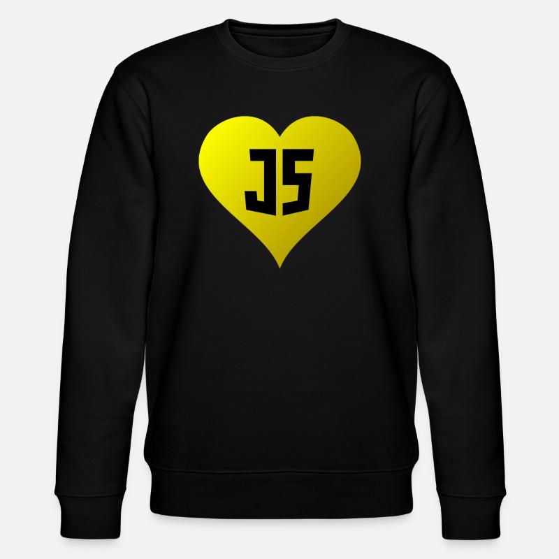 JavaScript Heart - Stanley/Stella CHANGER Unisex Organic Sweatshirt - black