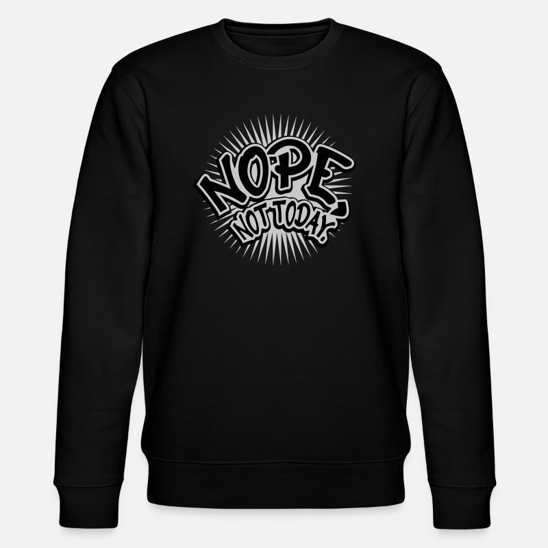 Comic Schrift Nope - Stanley/Stella Unisex Bio-Sweatshirt CHANGER  - Schwarz