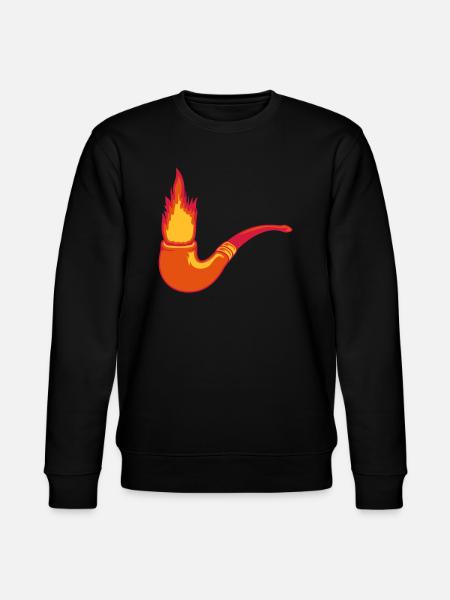Feuer Tabakpfeife Raucher - Stanley/Stella Unisex Bio-Sweatshirt CHANGER - Schwarz