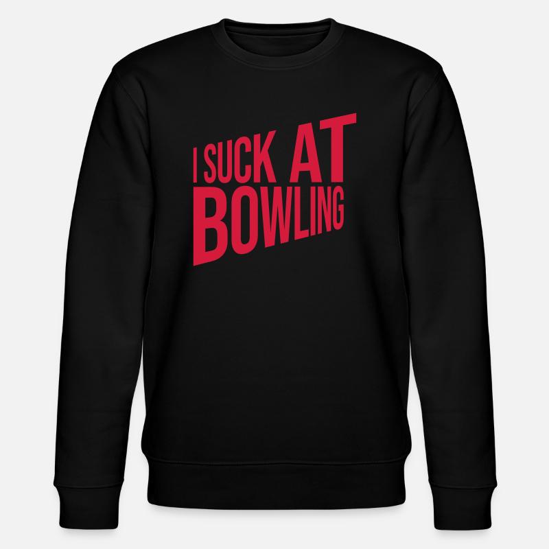 I suck at bowling - Stanley/Stella Unisex Bio-Sweatshirt CHANGER  - Schwarz