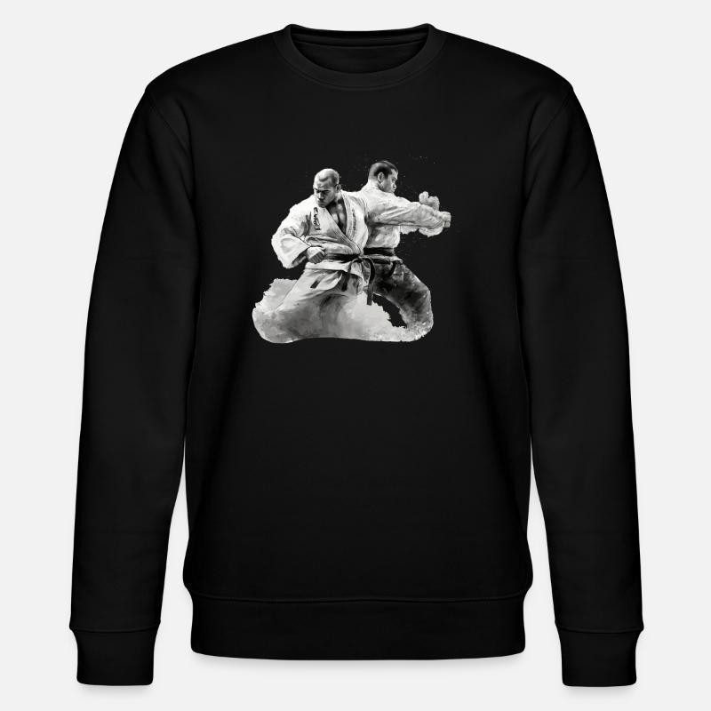 2 Jiu Jitso Kämpfer Geschenk - Stanley/Stella Unisex Bio-Sweatshirt CHANGER  - Schwarz