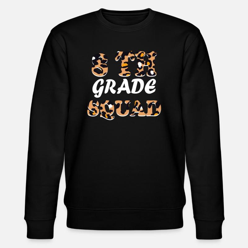 Leopard Lehrergeschenke der 8. Klasse - Stanley/Stella Unisex Bio-Sweatshirt CHANGER  - Schwarz