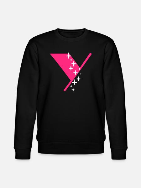 Letter Y Glitter - Stanley/Stella CHANGER Unisex Organic Sweatshirt - black