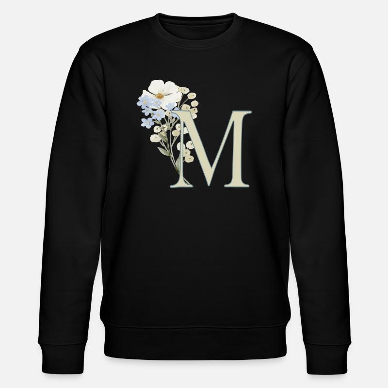 M avec des fleurs - Sweat bio CHANGER Stanley/Stella Unisexe - noir