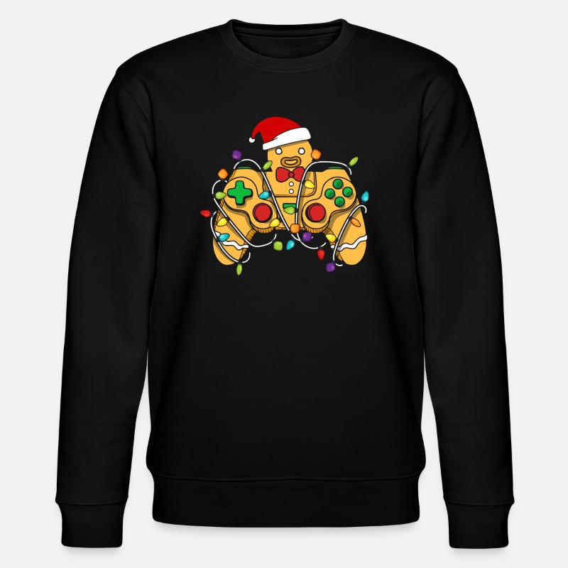 Christmas Gaming Controller Gingerbread - Stanley/Stella Unisex Bio-Sweatshirt CHANGER  - Schwarz