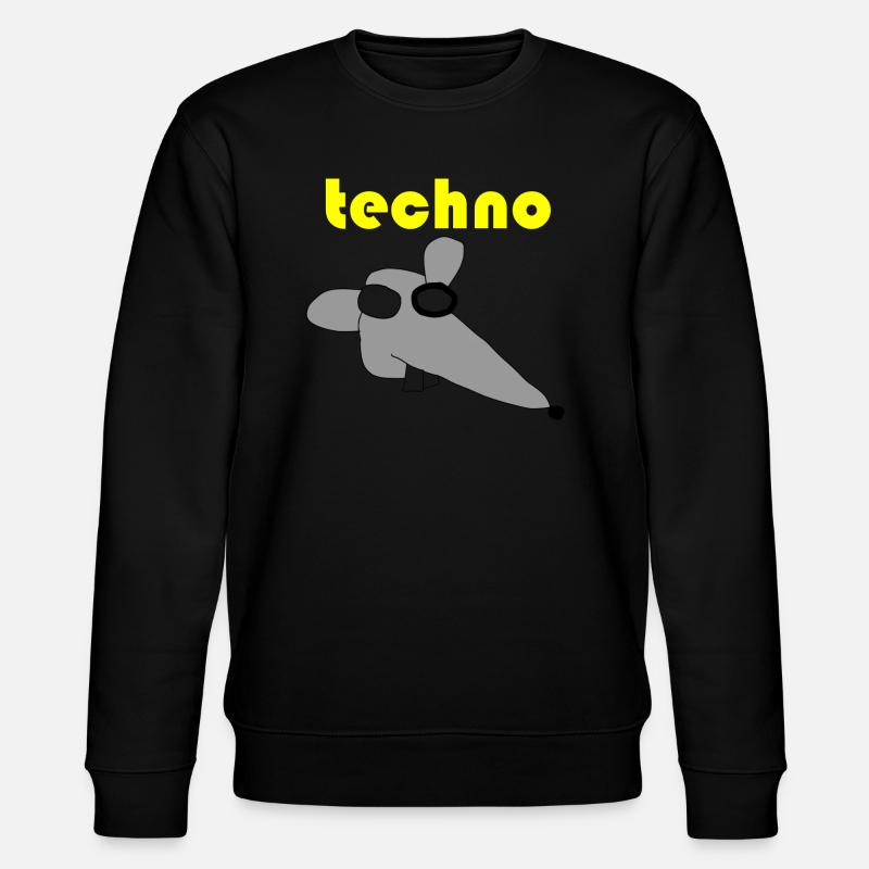 techno maus - Stanley/Stella Unisex Bio-Sweatshirt CHANGER  - Schwarz