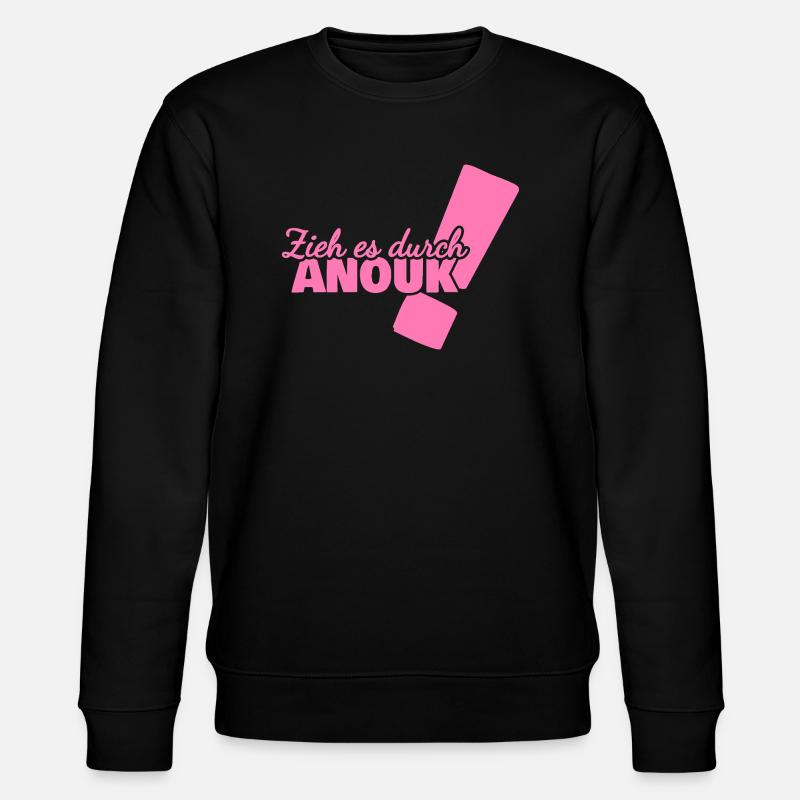 Anouk als Vorname - Stanley/Stella Unisex Bio-Sweatshirt CHANGER - Schwarz