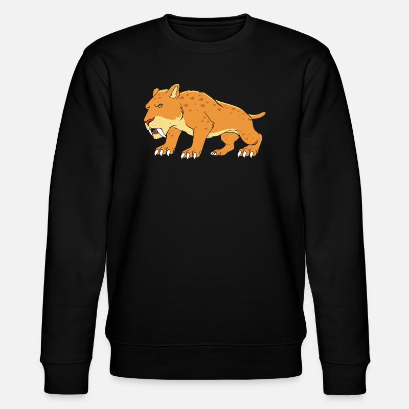 Säbelzahntiger - Stanley/Stella Unisex Bio-Sweatshirt CHANGER  - Schwarz