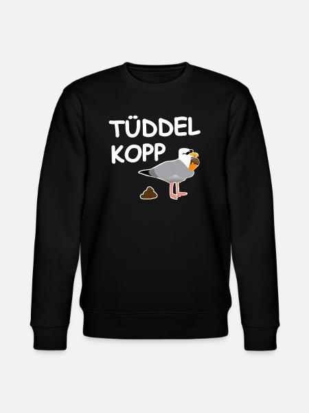 Tüddelkopp Möwe - Stanley/Stella Unisex Bio-Sweatshirt CHANGER - Schwarz