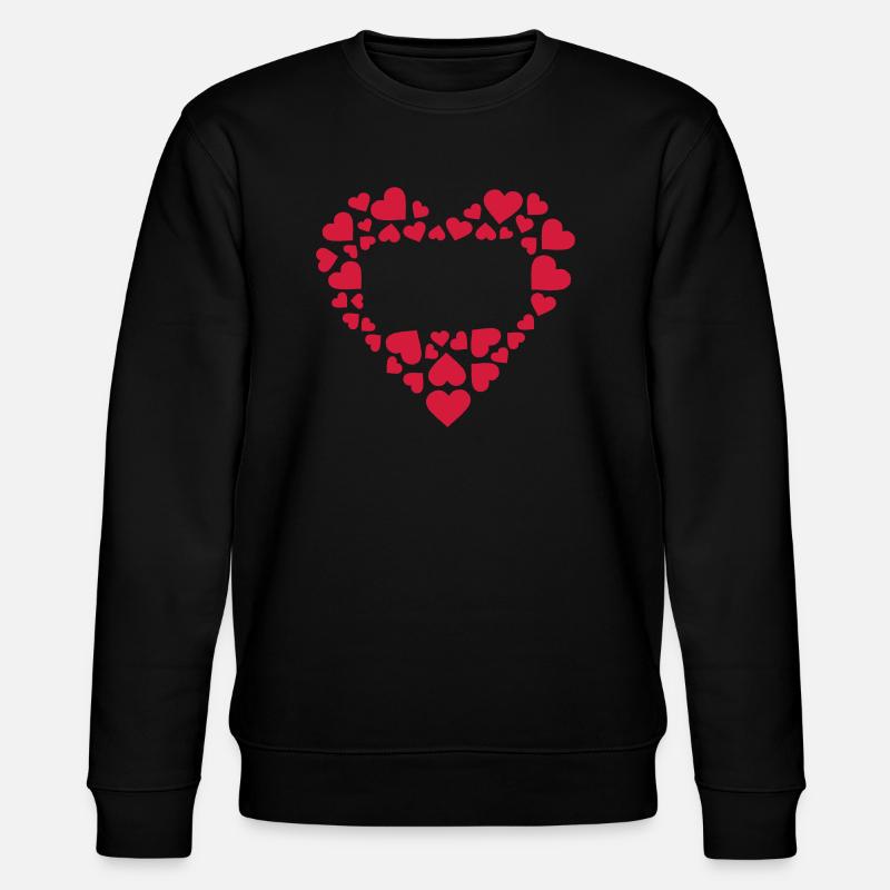 coeur rectangle - Sweat bio CHANGER Stanley/Stella Unisexe - noir
