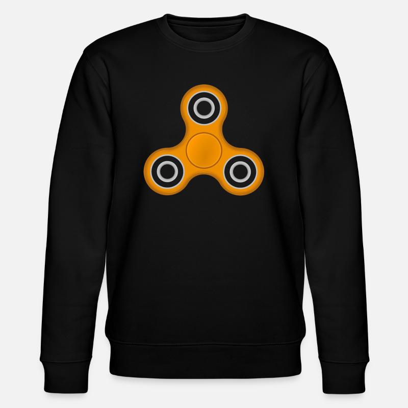 Fidget Spinner orange - Stanley/Stella Unisex Bio-Sweatshirt CHANGER  - Schwarz
