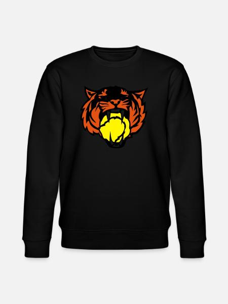 tiger tennis roars face - Stanley/Stella CHANGER Unisex Organic Sweatshirt - black
