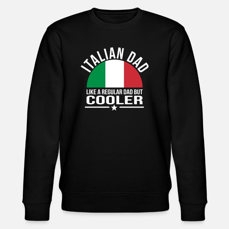 Italien Vater Geschenk - Stanley/Stella Unisex Bio-Sweatshirt CHANGER  - Schwarz
