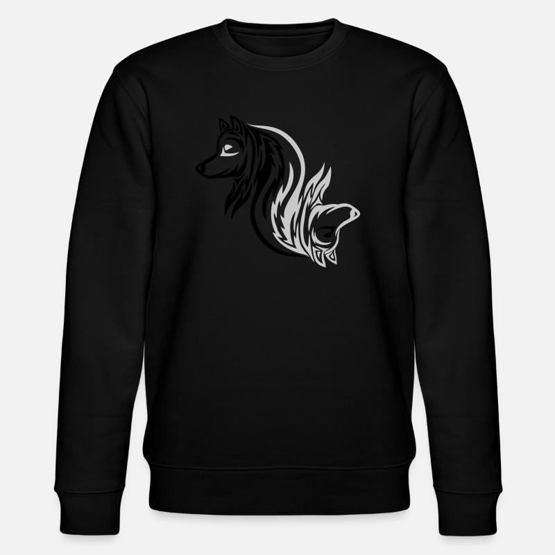 Gut Böse Wolf - Stanley/Stella Unisex Bio-Sweatshirt CHANGER  - Schwarz