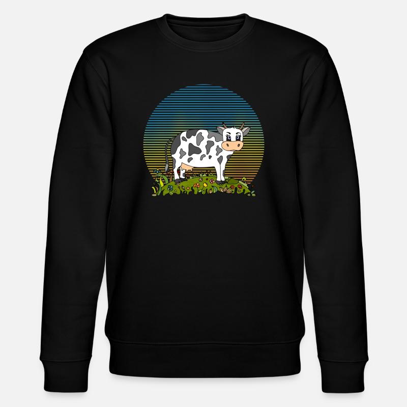 Kuh - Stanley/Stella Unisex Bio-Sweatshirt CHANGER  - Schwarz