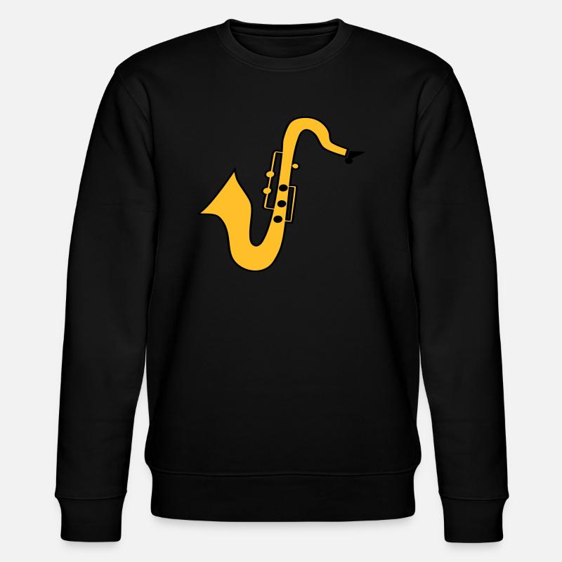 Saxofon - Stanley/Stella Unisex Bio-Sweatshirt CHANGER  - Schwarz