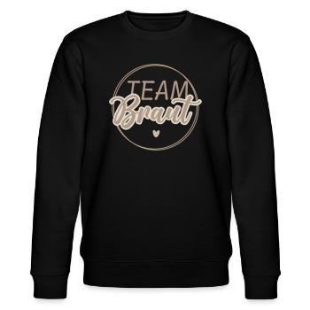 Team Braut im Kreis - Stanley/Stella Unisex Bio-Sweatshirt CHANGER  - Schwarz - Vorne - Nik (191cm) & Marisol (170cm)