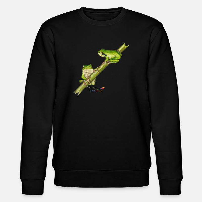 Laubfrosch - Stanley/Stella Unisex Bio-Sweatshirt CHANGER  - Schwarz