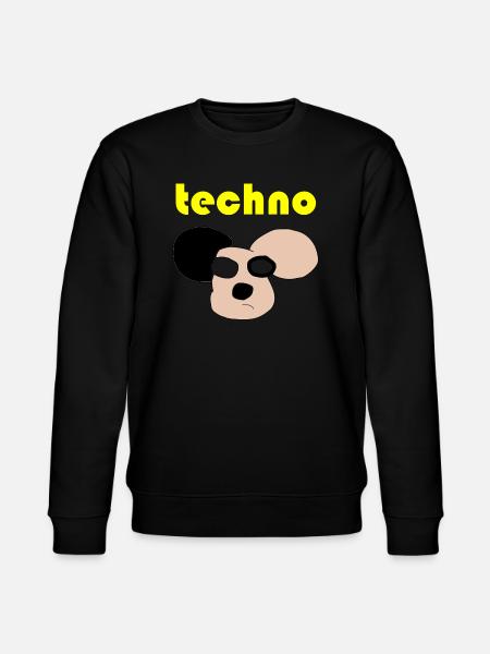 techno bär - Stanley/Stella Unisex Bio-Sweatshirt CHANGER  - Schwarz