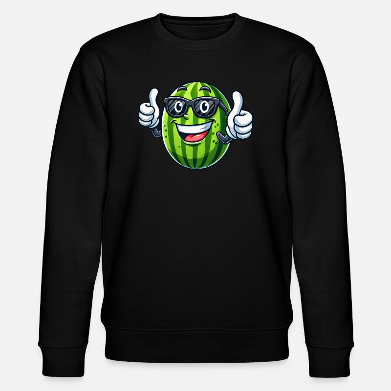 Cool Watermelon Summer Fruit Sunglasses - Stanley/Stella CHANGER Unisex Organic Sweatshirt - black