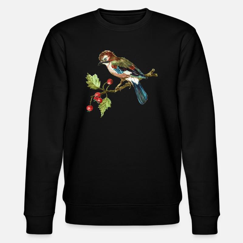Bunter Vogel - Stanley/Stella Unisex Bio-Sweatshirt CHANGER  - Schwarz