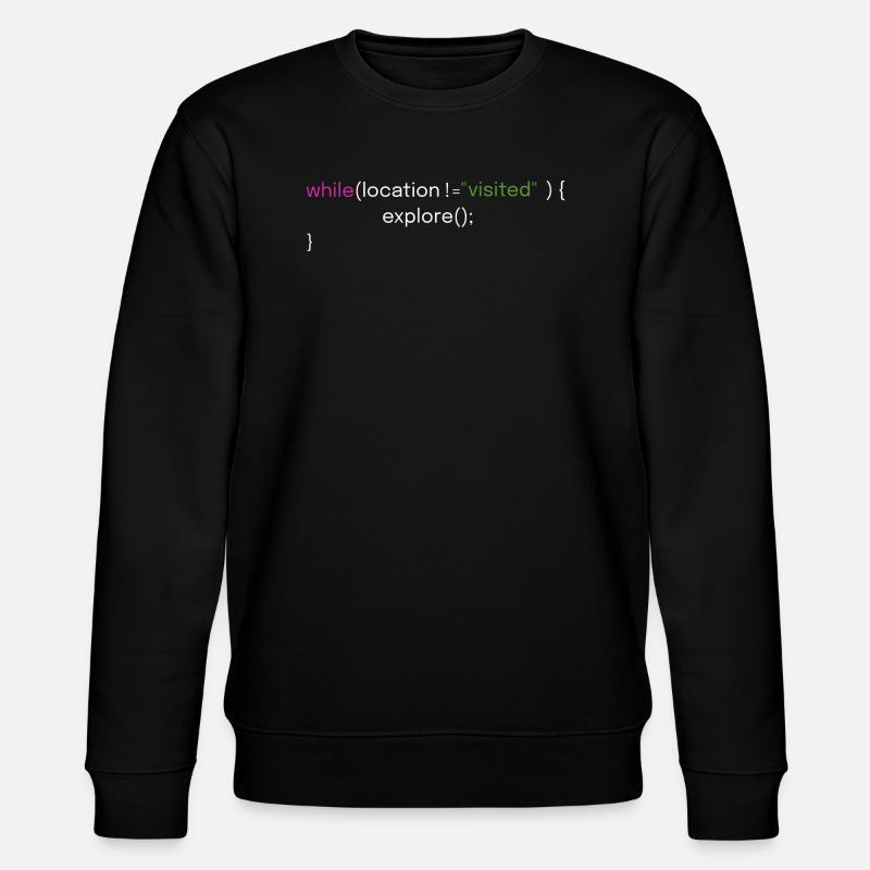 Travel and Coding Design - Stanley/Stella CHANGER Unisex Organic Sweatshirt - black