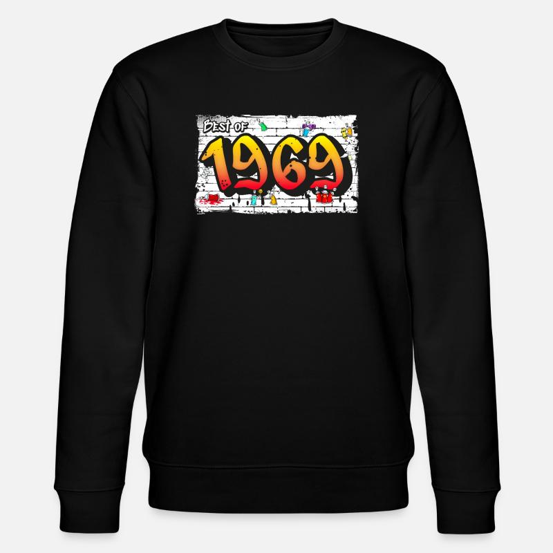 Retro vibes 1969 Graffiti – 56 ans d’audace - Sweat bio CHANGER Stanley/Stella Unisexe - noir