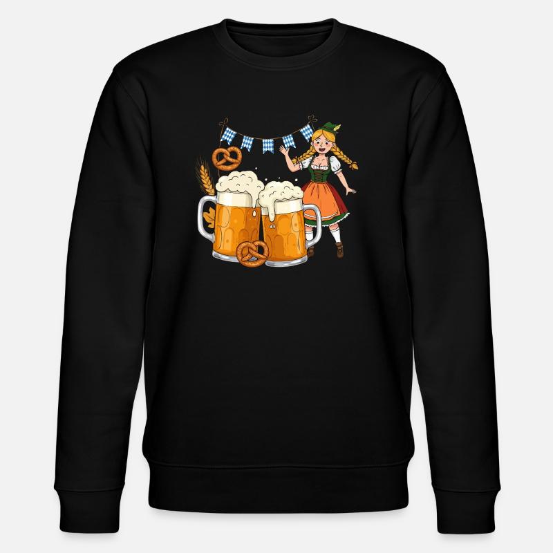 Dirndle Bier - Stanley/Stella Unisex Bio-Sweatshirt CHANGER  - Schwarz