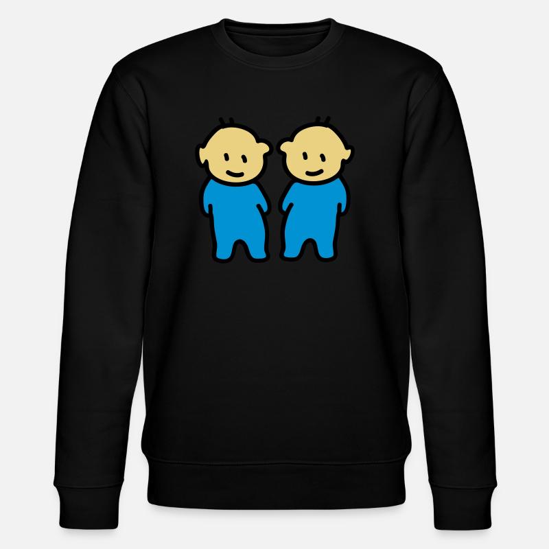 Zwillinge - Twins - Stanley/Stella Unisex Bio-Sweatshirt CHANGER  - Schwarz