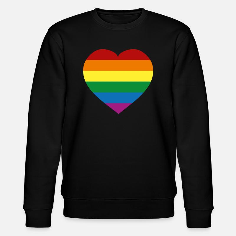 Rainbow Flag :) - Stanley/Stella Unisex Bio-Sweatshirt CHANGER  - Schwarz