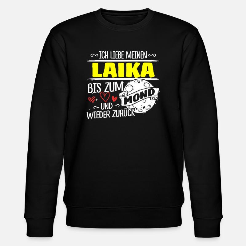 LAIKA - Mond - Stanley/Stella Unisex Bio-Sweatshirt CHANGER  - Schwarz