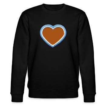 lebkuchenherz - Stanley/Stella Unisex Bio-Sweatshirt CHANGER  - Schwarz - Vorne - Nik (191cm) & Marisol (170cm)