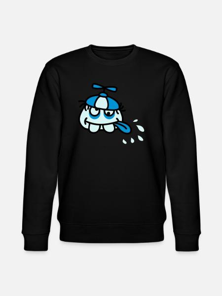 Funny Crazy Stupid Face - Stanley/Stella CHANGER Unisex Organic Sweatshirt - black