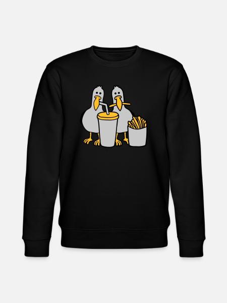Fast food stolen seagulls - Stanley/Stella CHANGER Unisex Organic Sweatshirt - black