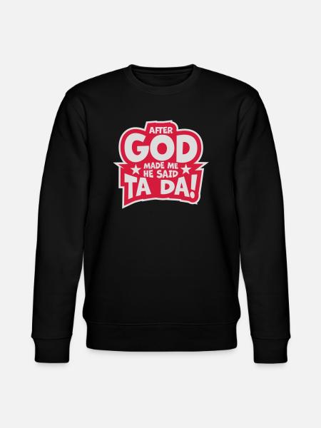 after god made me - Stanley/Stella CHANGER Unisex Organic Sweatshirt - black