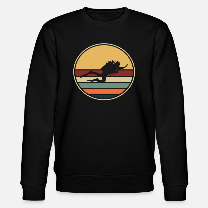 Plongée Rétro Diver - Sweat bio CHANGER Stanley/Stella Unisexe - noir