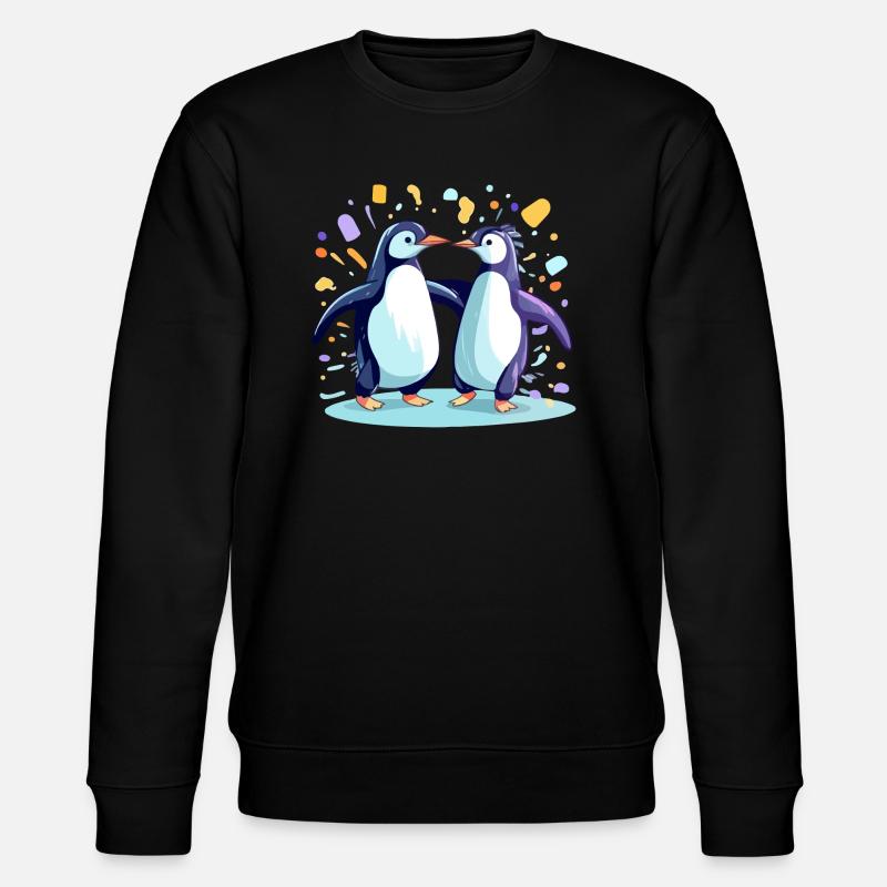 Iki et biki les pingouins - Sweat bio CHANGER Stanley/Stella Unisexe - noir